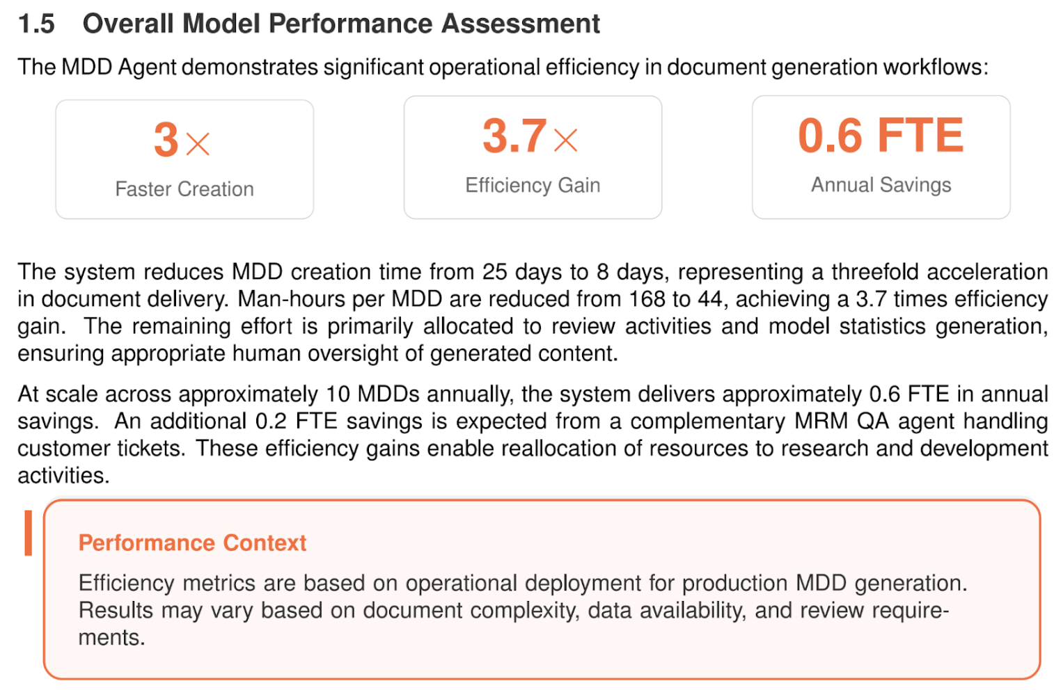 Overall Model Performance Assessment