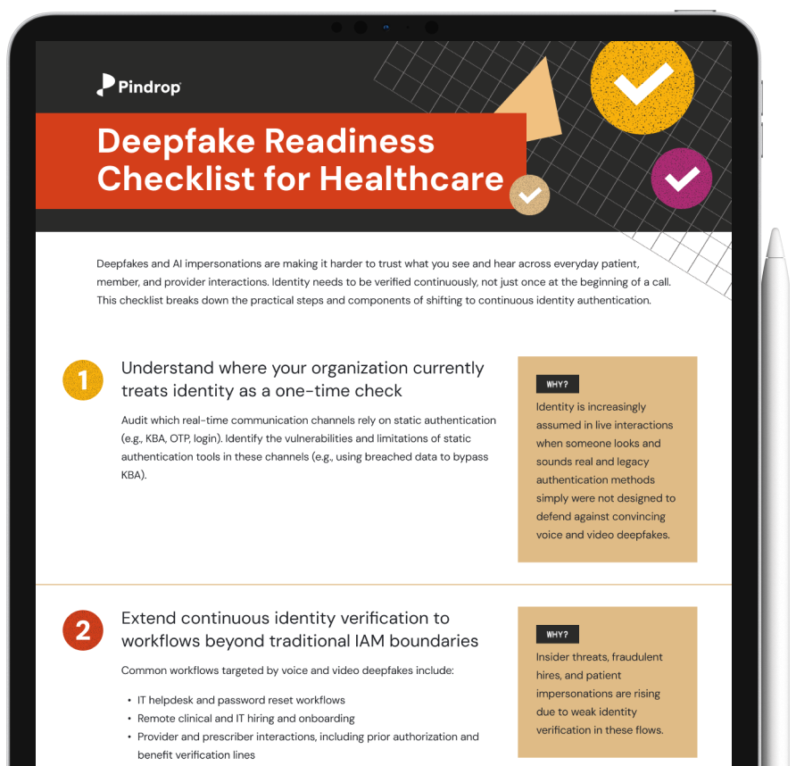 healthcare-deepfake-readiness checklist-mockup