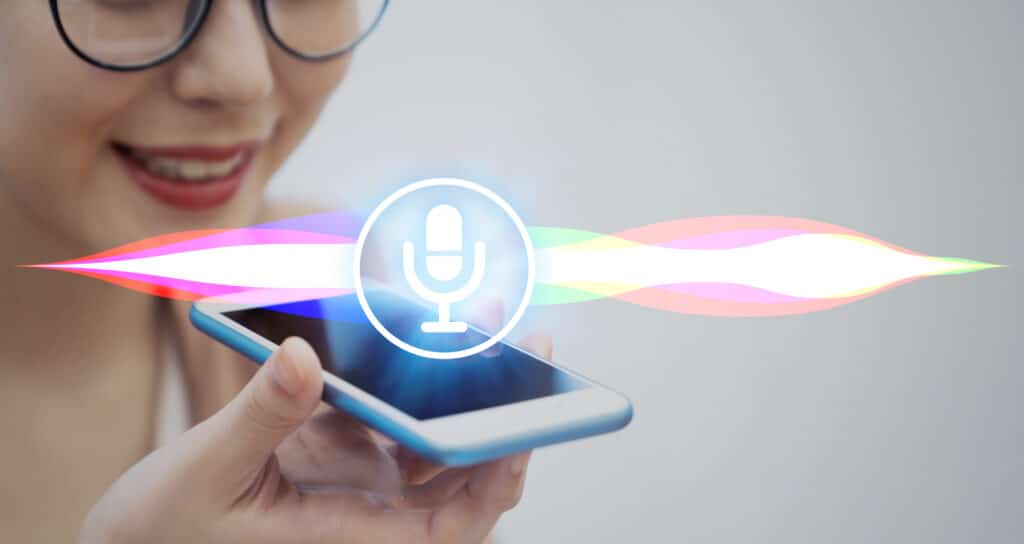 Voice recognition with smart phone.